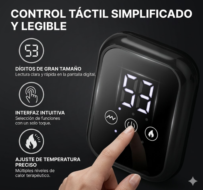 Almohadilla Térmica para Hombro con Masaje Vibratorio y Calor Inteligente