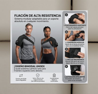 Almohadilla Térmica para Hombro con Masaje Vibratorio y Calor Inteligente